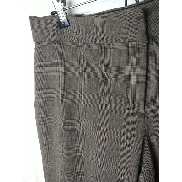 JM Collection Brown Black Green Plaid Button Clasp Zip Trouser Pants. Size 12 - Picture 3 of 12